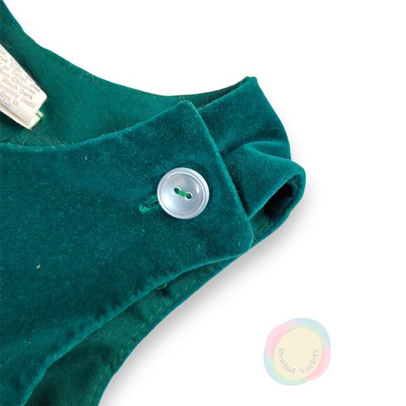 Vintage Cradle Togs Teal Velvet Elephant Romper 6-9M - Picture 7 of 12